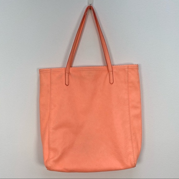 BCBGeneration Neon Pink Vegan Pebble Tote Bag - Picture 1 of 14